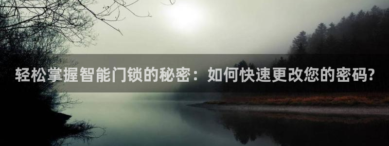 金年会足彩：轻松掌握智能门锁的秘密：如何快速更改您的密码?