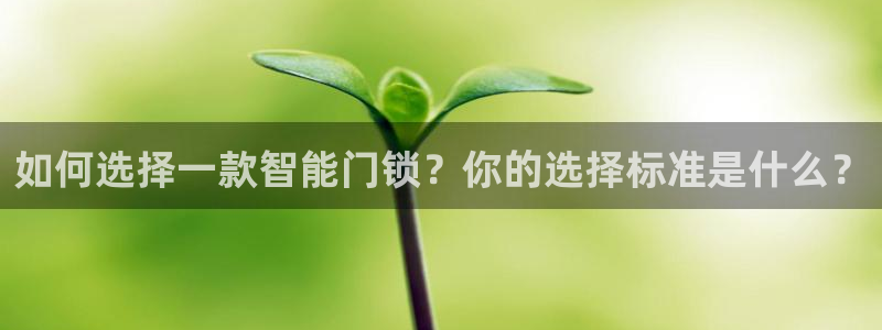 金年会软件之家下载：如何选择一款智能门锁？你的选择标准是什么
