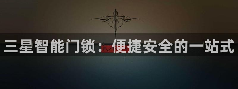 亚博金年会：三星智能门锁：便捷安全的一站式