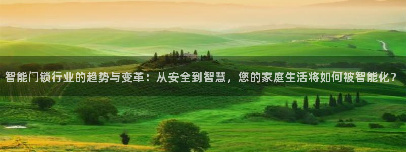 金年会平台游戏：智能门锁行业的趋势与变革：从安全到智慧，您的