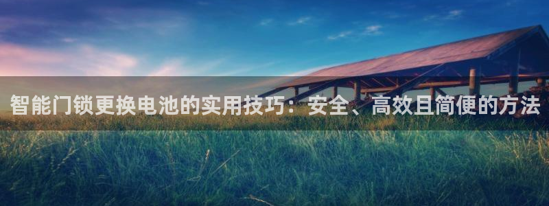 金年会体育官方网站入口：智能门锁更换电池的实用技巧：安全、高