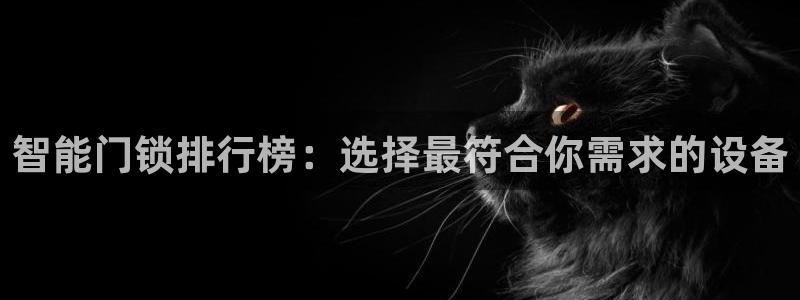 金年会注册：智能门锁排行榜：选择最符合你需求的设备