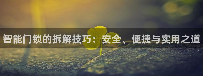 金年会金字招牌在线入口：智能门锁的拆解技巧：安全、便捷与实用